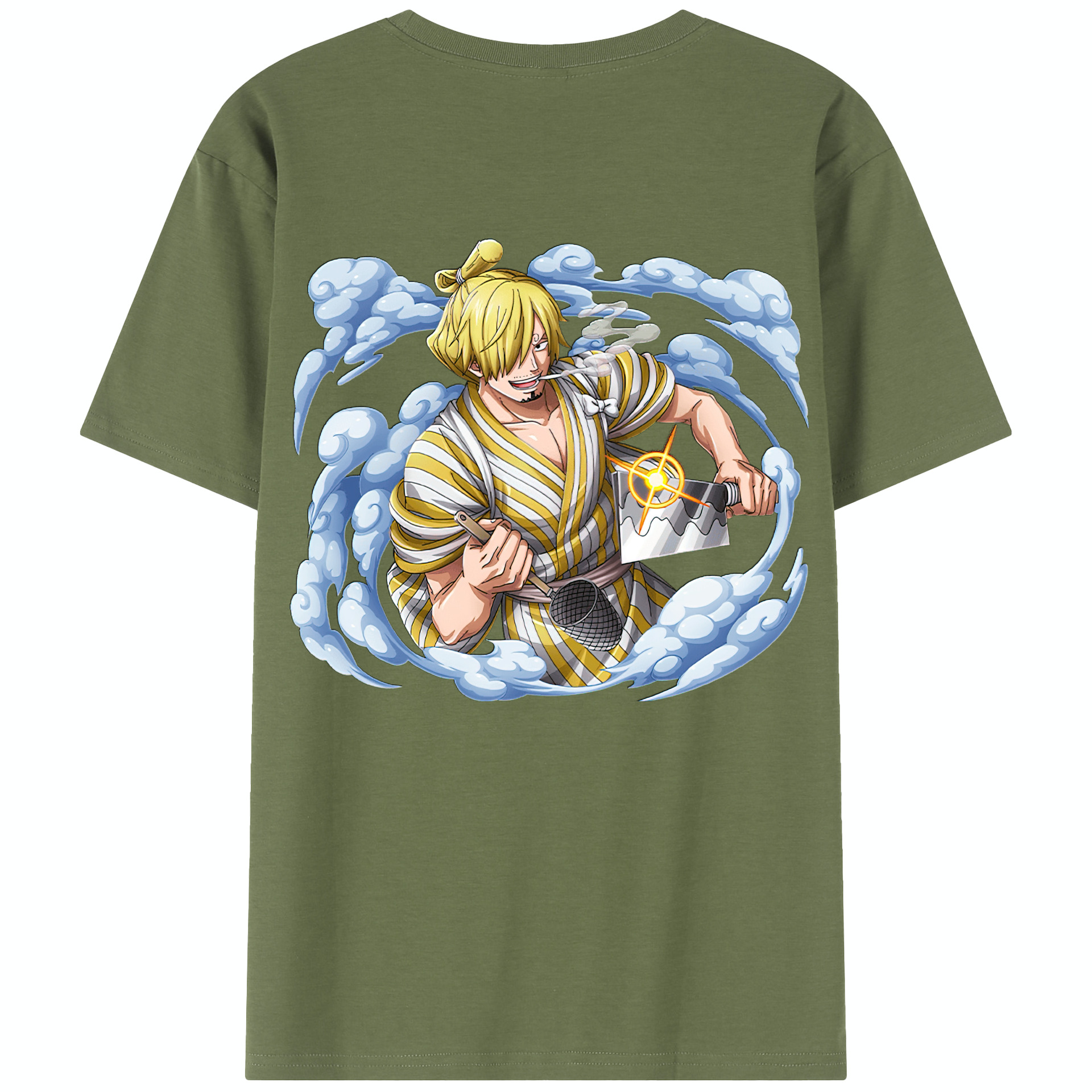 ワンピース サンジ ONE PIECE Sanji 綿100％半袖Tシャツ（背面プリント）